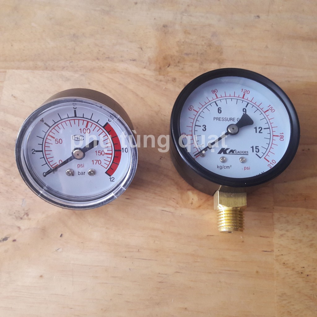Đồng hồ máy bơm hơi nén khí 10kg 15kg - phụ tùng máy nén khí bơm thổi hơi