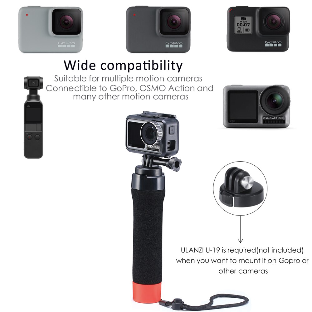 Ulanzi U-11 GoPro Osmo Action Osmo Pocket tự sướng Stick Swim Stick floaty Monopod cho Yi Sjcam Eken Hành động Camera