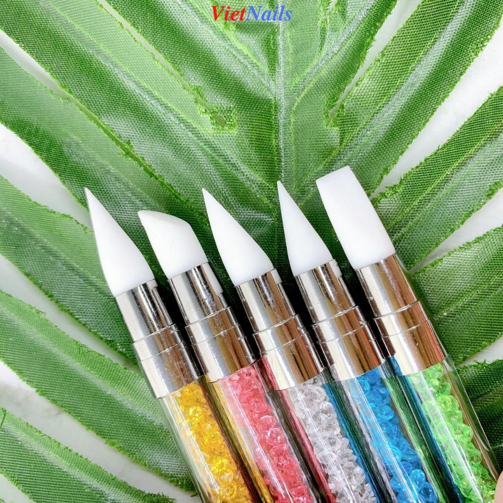 Bút Silicone Đa Năng Hai Đầu, Bút Nặn Hoa, Đẩy Sticker, Dán Foil, Chỉnh Hình Gel