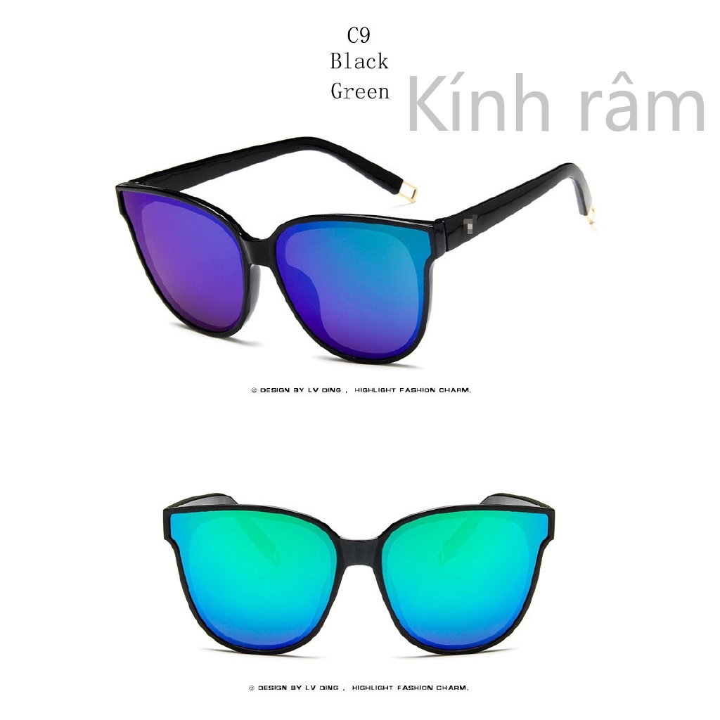 Kính mát mắt mèo cỡ lớn thiết kế sang trọng cho nam và nữ