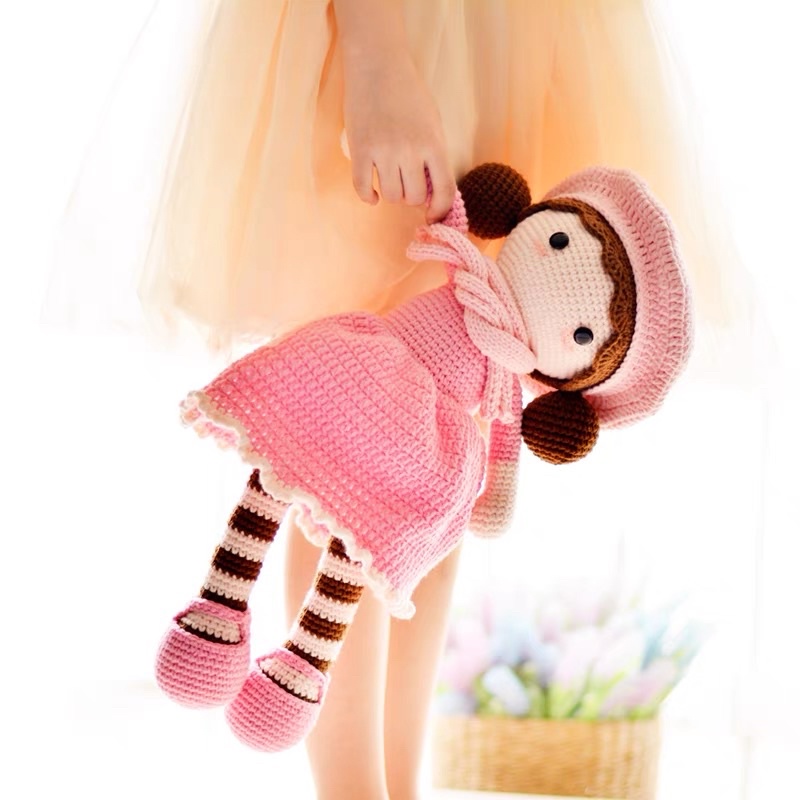 DIY Gói Nguyên Liệu Móc Len Cô Bé Dễ Thương- Quà Tặng Handmade Tự Làm [Có hướng dẫn]