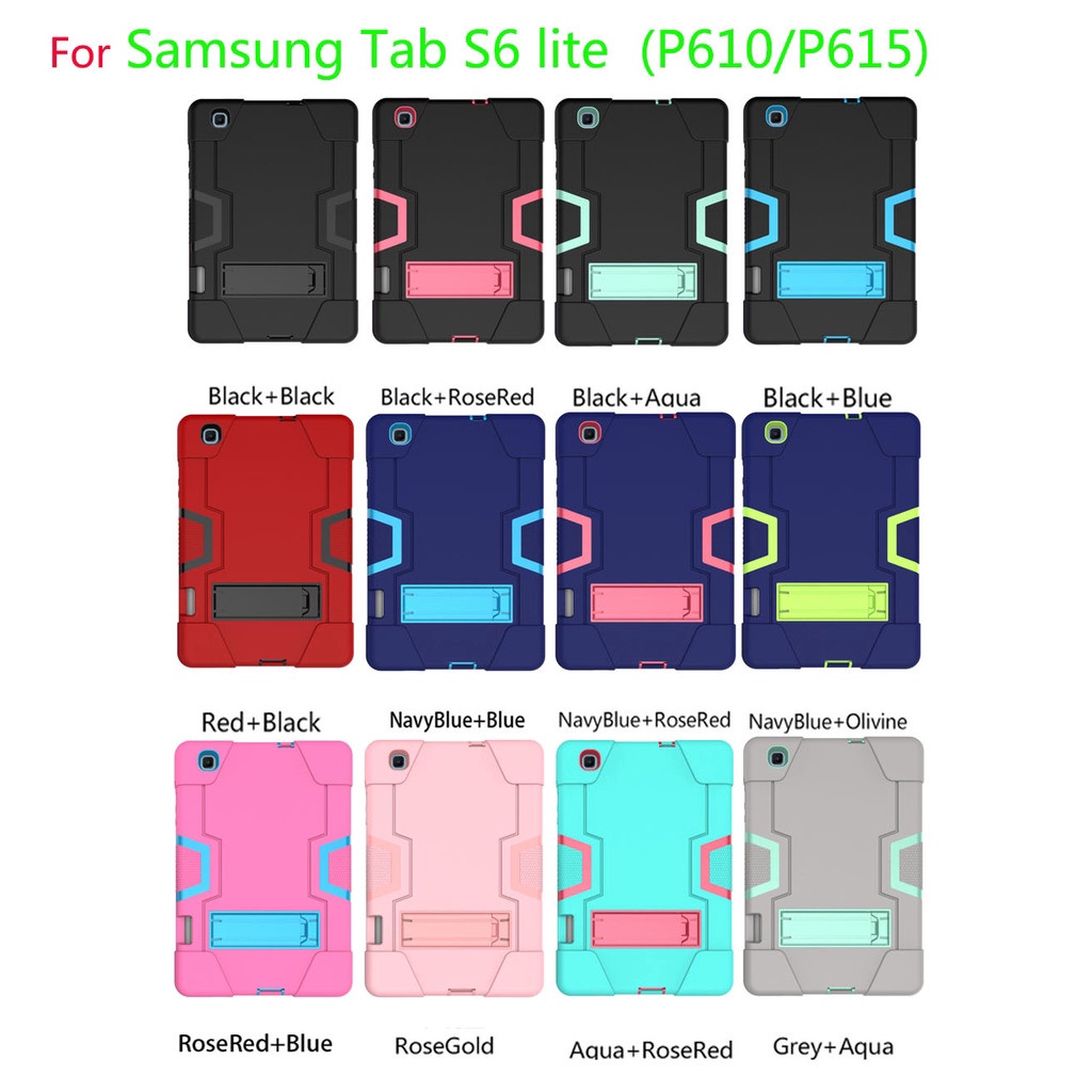 Ốp máy tính bảng có giá đỡ 3 trong 1 bảo vệ toàn diện cho Samsung Galaxy Tab S6 Lite P610 P615 SM-P610 SM-P615