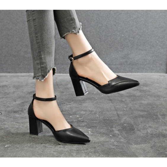 Size 30 31 32 33 34 Giày gót vuông size nhỏ 5cm.7cm