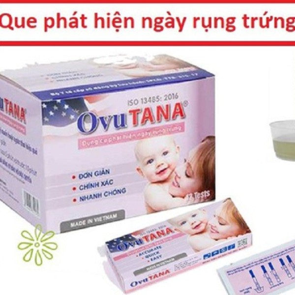 (CHE_TÊN_SẢN_PHẨM)1 hộp 12 Que test thử rụng trứng Ovutana, Chính xác cao [Ovu tana sinh con theo ý muốn]