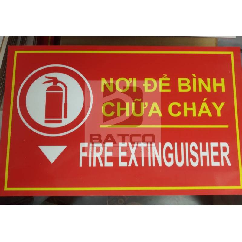 Biển chỉ dẫn nơi để bình chữa cháy