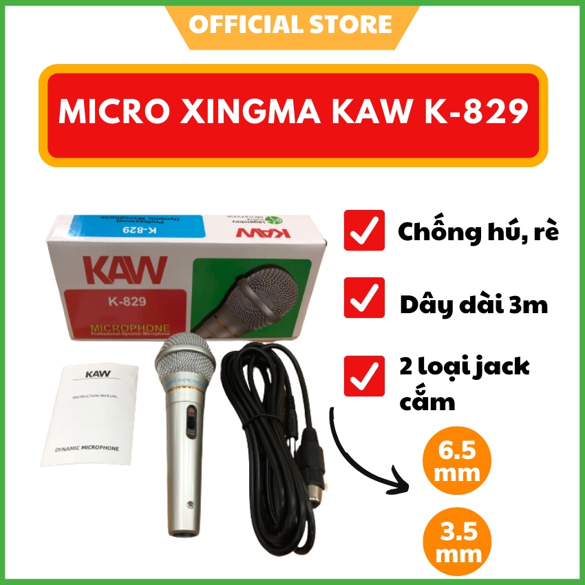 Mic Hát Karaoke XINGMA AK-319 thế hệ mới cho âm thanh sống động, Sử Dụng Cho Loa Kéo, Ampli, Tivi Chống Hú, Chống Rè