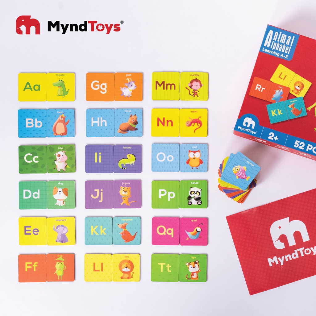 Đồ chơi Myndtoys Việt Nam - Bộ xếp Hình MyndToys Animal Alphabet (Learning A-Z) Dành Cho Các Bé Trên 2