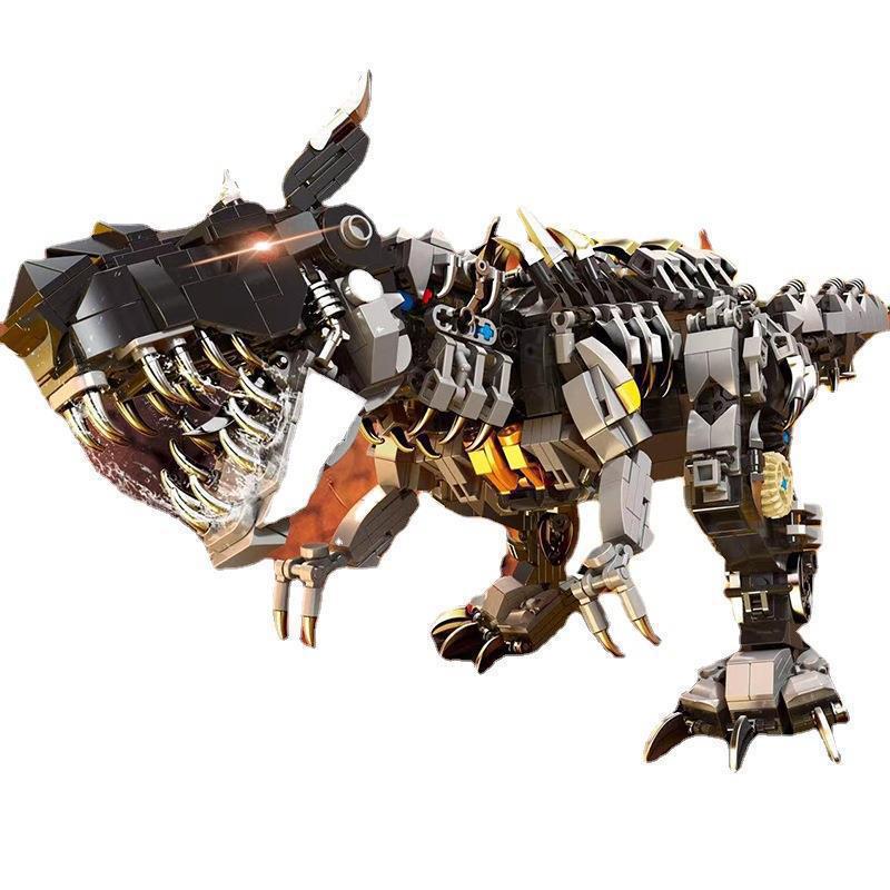 Đồ chơi Lắp ráp Khủng Long máy biến hình, Lewan 60030 Mechanic Dinosaur, Xếp hình thông minh, Mô hình khủng long