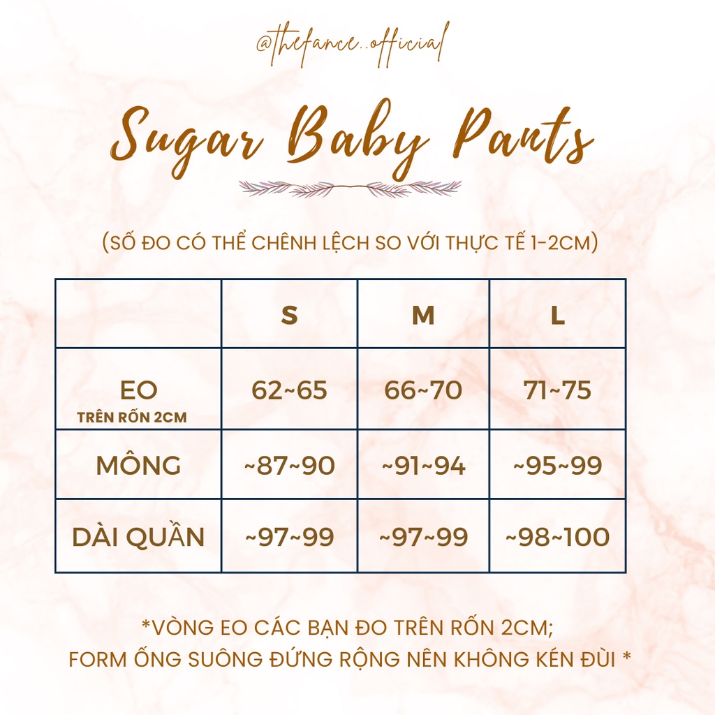 THE FANCE | Quần tây ống suông đứng đường giếu chống nhăn có túi SUGAR BABY