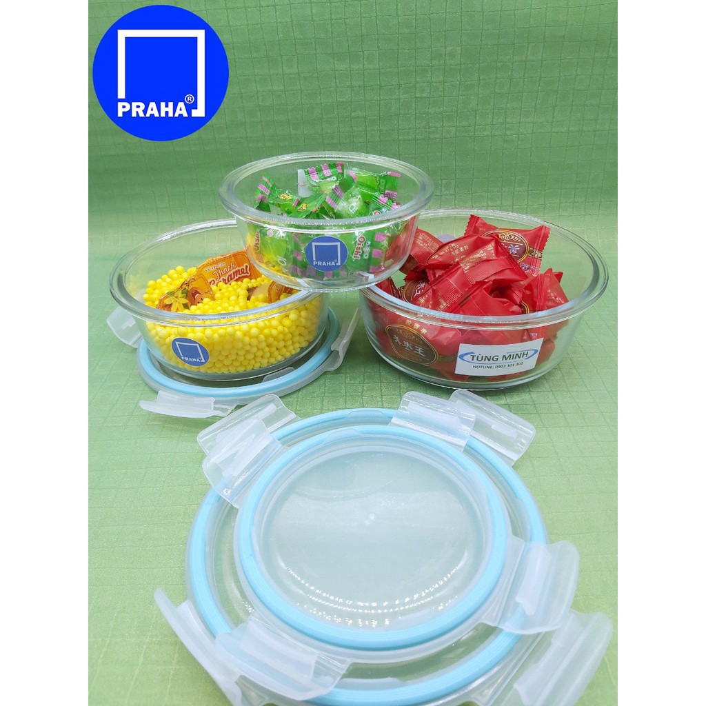 Bộ 3 Hộp Thủy Tinh Đựng Cơm 400ml Tặng Kèm Túi Giữ Nhiệt 2 Lớp Cao Cấp | BigBuy360 - bigbuy360.vn