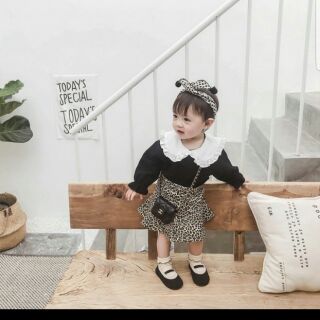 Set áo váy sành điệu bé gái