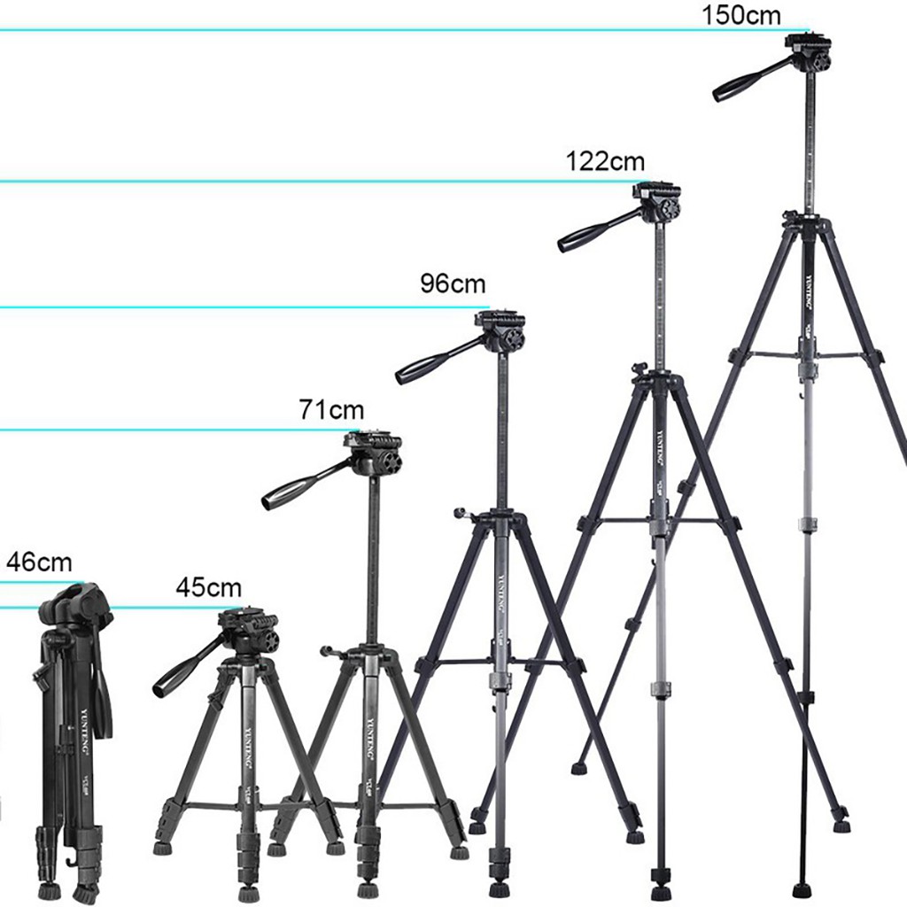 Tripod máy ảnh và điện thoại YUNTENG VCT 668 - Hàng Chính Hãng