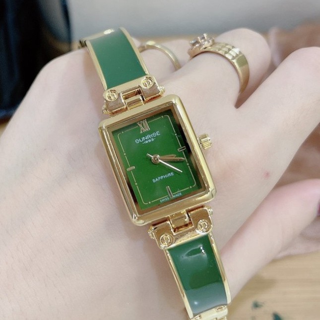 (Sunrise nữ) Đồng hồ nữ Sunrise mặt vuông, kính chống xước, máy nhật, bảo hành 12 tháng | BigBuy360 - bigbuy360.vn