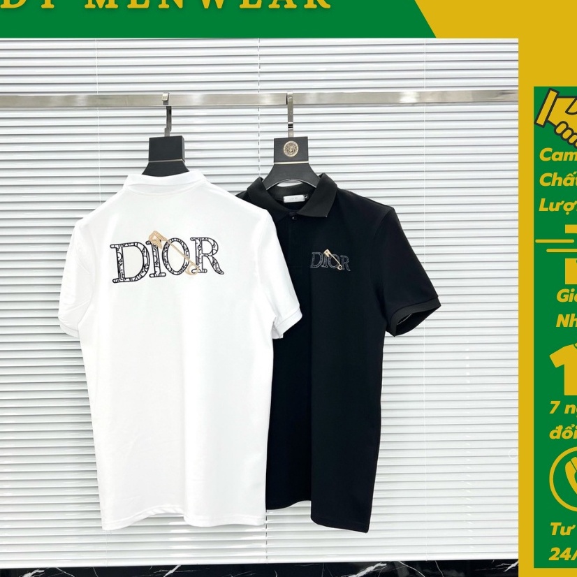 Hàng Có Sẵn Áo Thun Polo Cotton Nguyên Chất In Chữ dior Hợp Thời Trang Cho Cặp Đôi