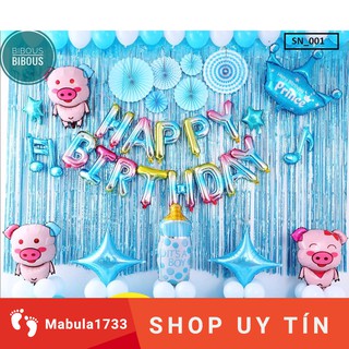 SET TRANG TRÍ SINH NHẬT TUỔI HEO, BÉ TRAI, BÉ GÁI,THÔI NÔI ĐẦY THÁNG BÉ HEO, PHỤ KIỆN SINH NHẬT GIÁ RẺ, GIÁ SỈ