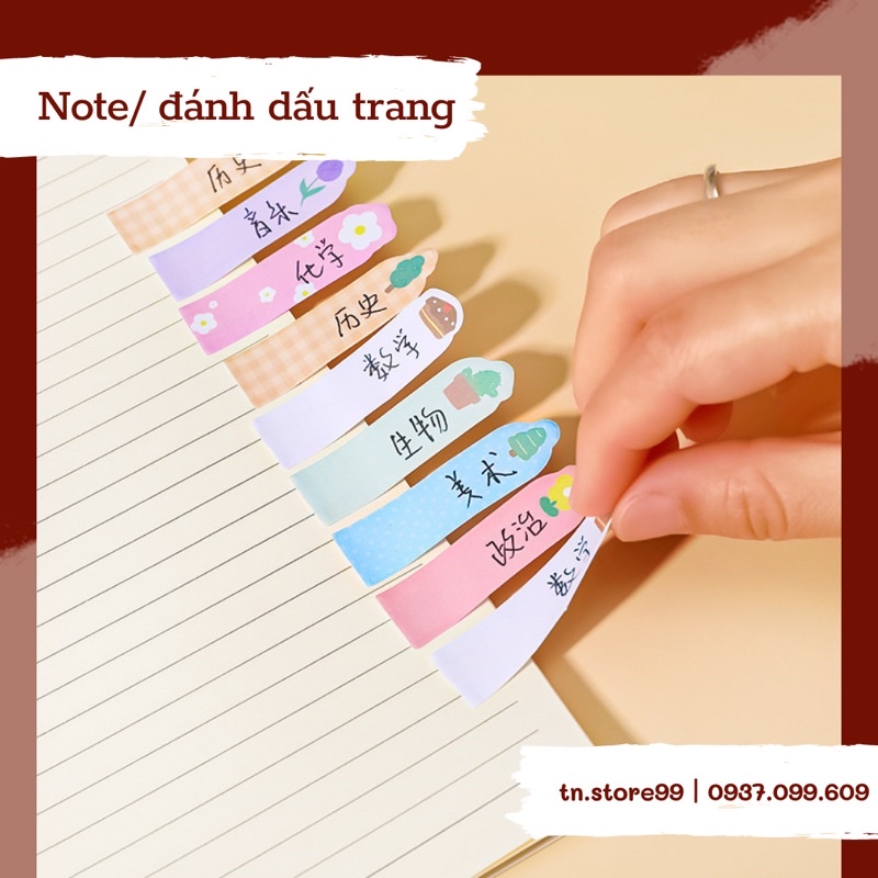 SET 120 GIẤY NOTE/ ĐÁNH DẤU TRANG GHI NHỚ HÌNH SIÊU CUTE