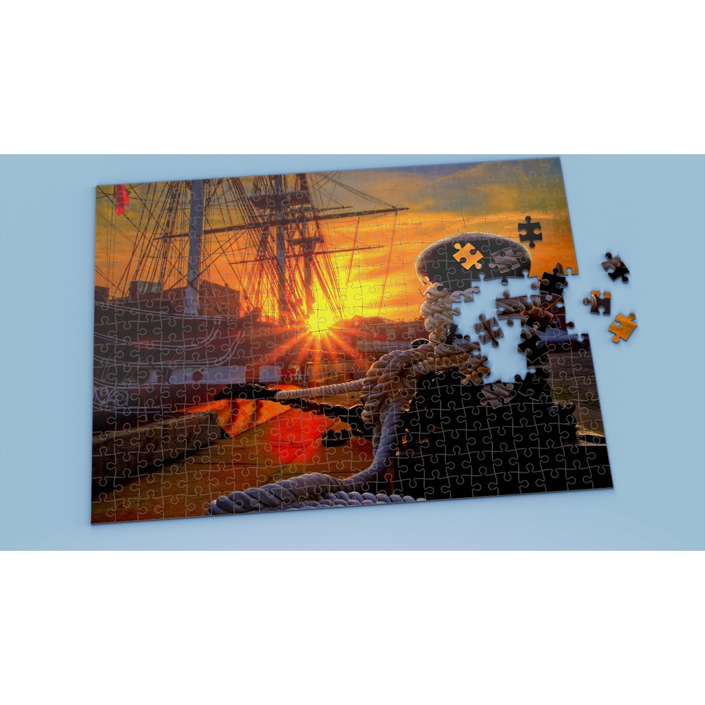 Tranh ghép hình SUNSET - Mẫu 7 - Nhận in theo yêu cầu