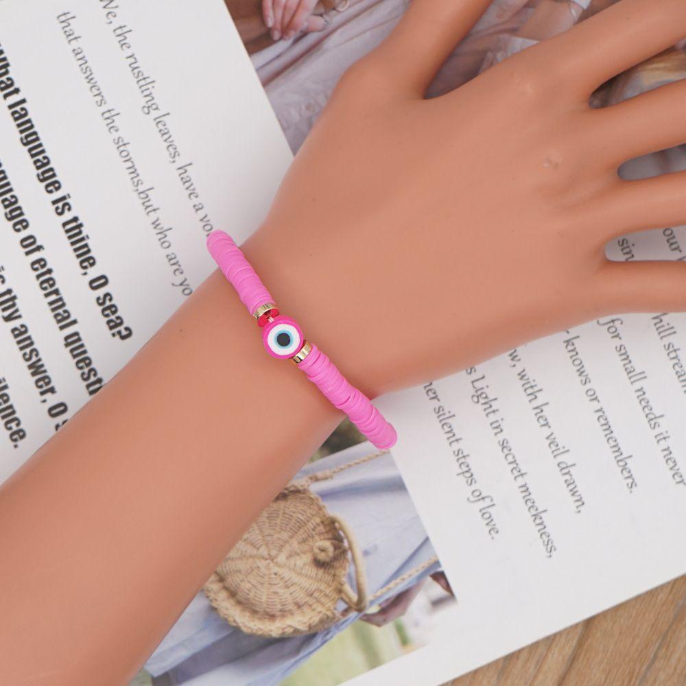 Vòng Tay Chuỗi Hạt Mềm Mại Hình Mắt Quỷ WMES15H Phong Cách Bohemian Thời Trang Mùa Hè Cho Cặp Đôi