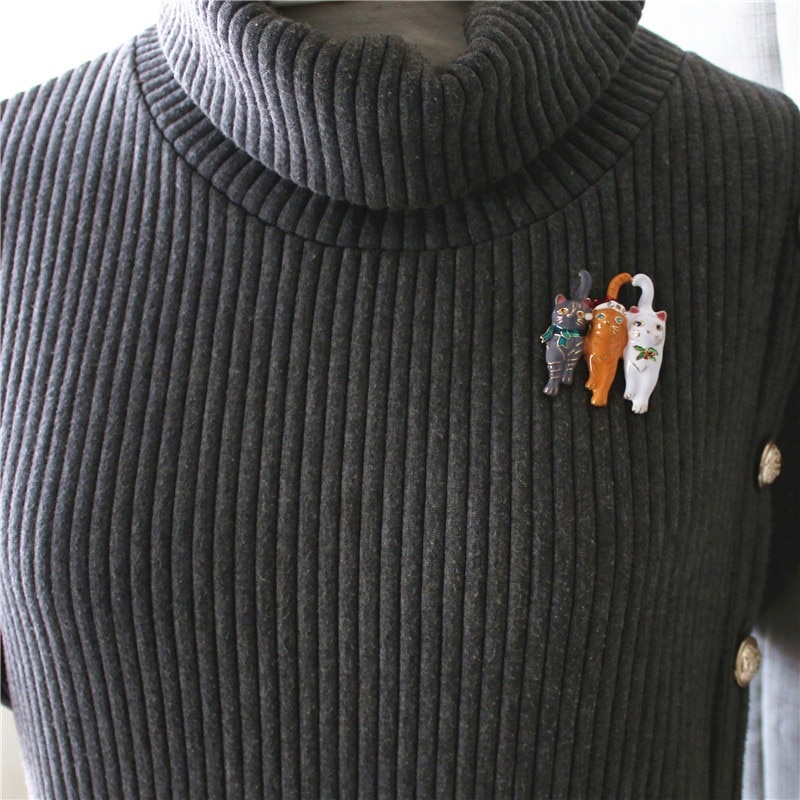 Trâm cài áo hình chú mèo dễ thương