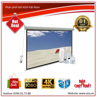 Màn chiếu điện APOLLO - Kèm Remote - Hãng phân phối - màn chiếu cao cấp điều khiển remote