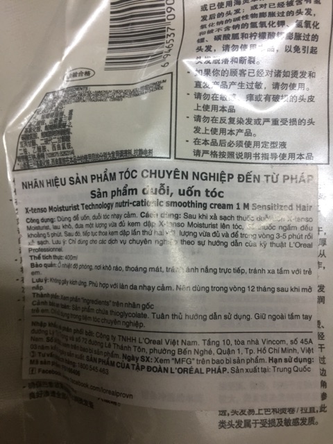 THUỐC UỐN ÉP  NÓNG SETTING L'ORE’AL X-TENSO 400ML X 2