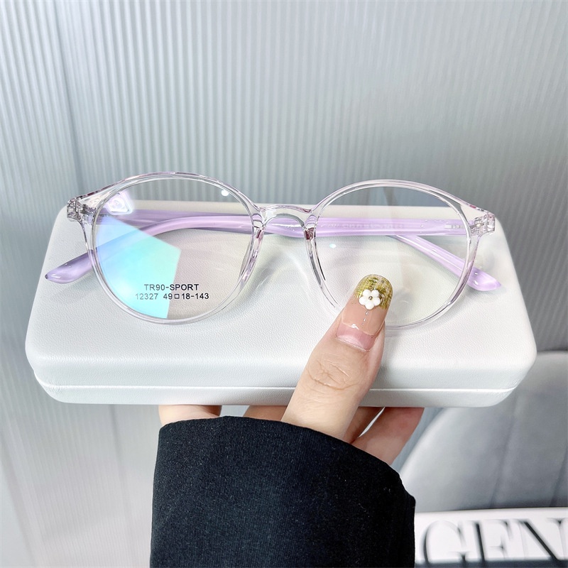 Kính Không Gọng TR90 Chống Ánh Sáng Xanh Siêu Nhẹ Phong Cách Retro Thời Trang