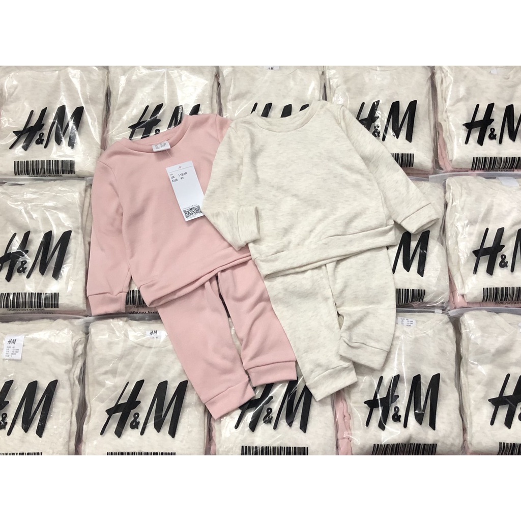 Bộ cotton da cá dài tay bé gái, bộ thu đông tay dài cotton mềm (bán theo 2 bộ/size)