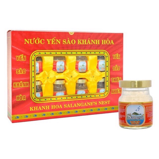 Hộp nước yến sào Sanest có đường hủ 70ml (8 hủ)