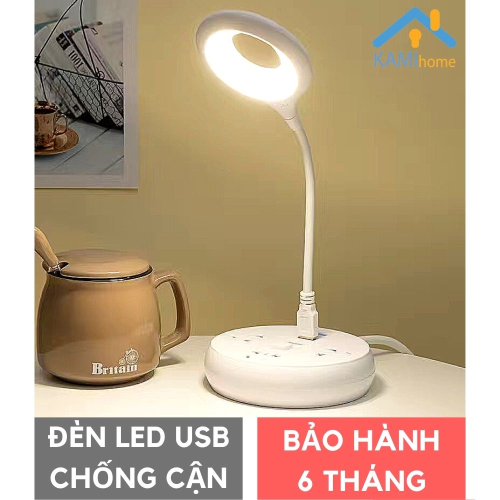 Đèn học để bàn cổng USB chống cận thị Kami36017a