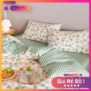 Set chăn ga gối Cotton 3D - Hoa cỏ trang nhã. HN