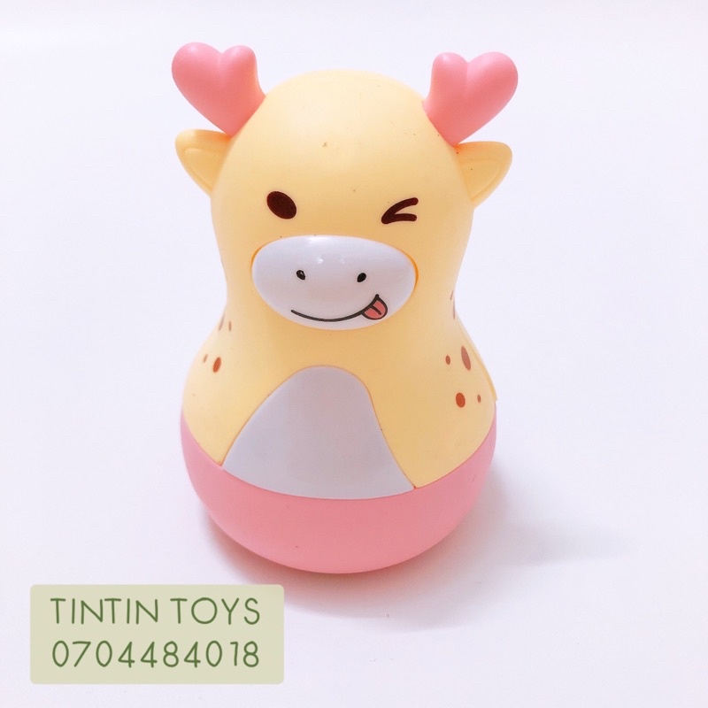 [có Đèn] Đồ chơi dây cót hươu sao nhiều màu sáng đèn khi chạy