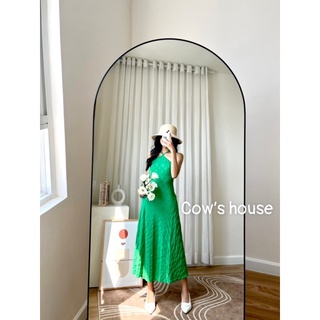 Đầm maxi cổ yếm dây lưng