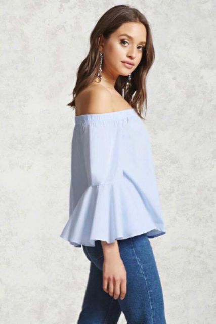 Áo trễ vai tay lỡ dư xịn