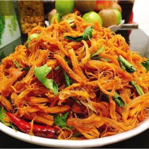 Khô gà lá chanh ,250gr,thơm ngon giàu chất dinh dưỡng, Đảm bảo vệ sinh an toàn thực phẩm,gia vị tự nhiên, không phẩm màu