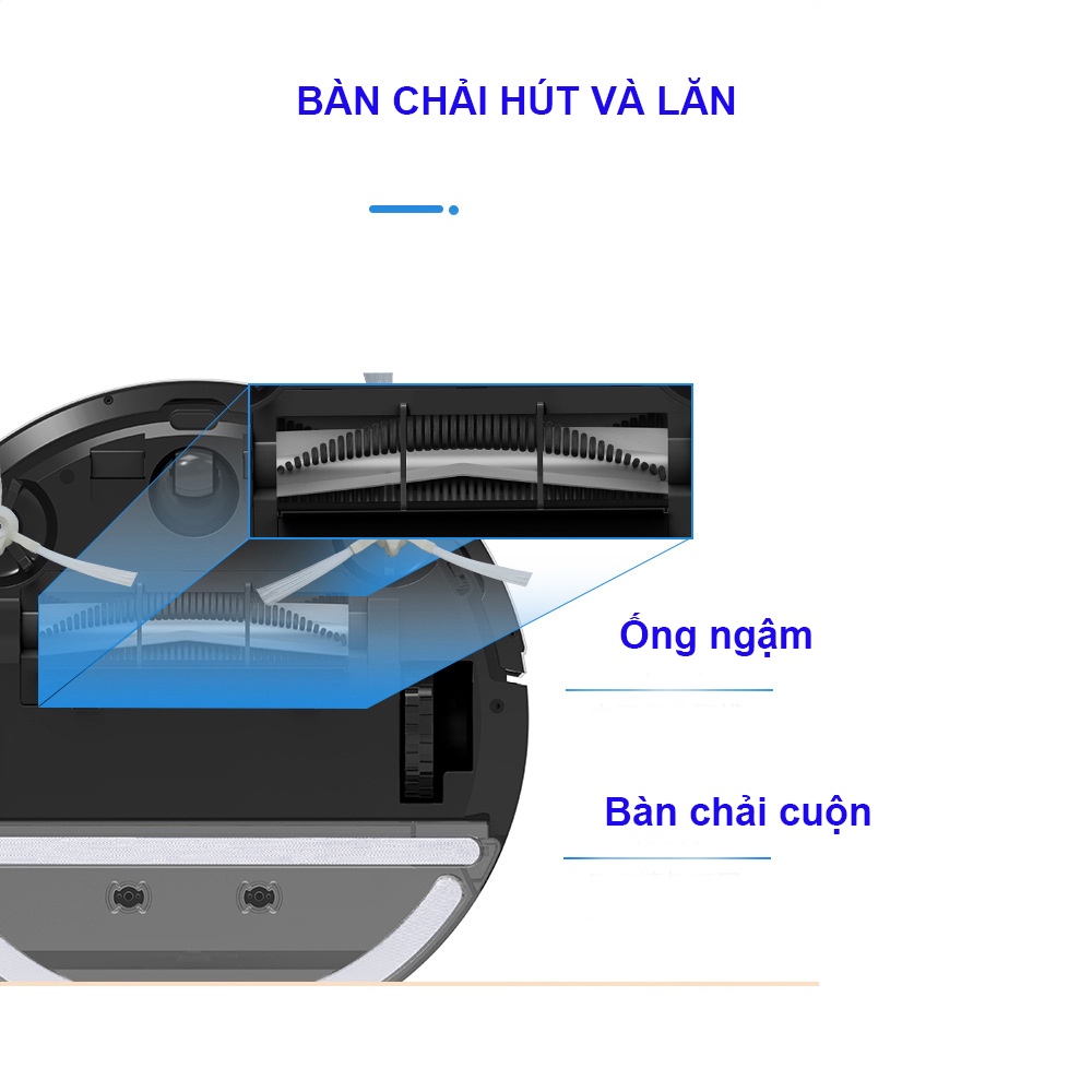 Robot Hút Bụi, Robot Hút Bụi Lau Nhà Thông Minh - Công Suất Lớn, Tự Động Sạc Khi Hết Pin, Lập Trình Đường Đi. BH 12Tháng