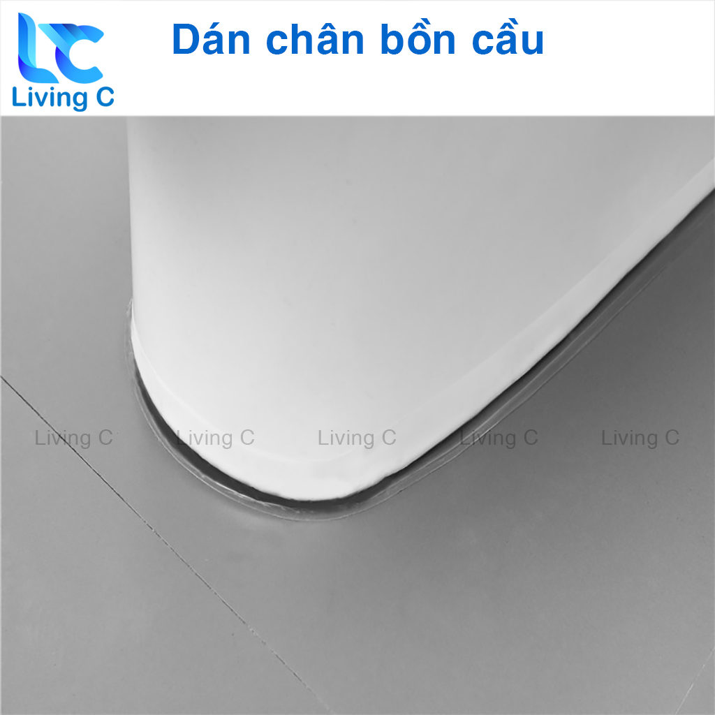 Cuộn băng keo chống tấm Living C, ron dán cửa dán viền bàn bếp bồn rửa viền phòng tắm chống ẩm mốc không thấm nước _CTT
