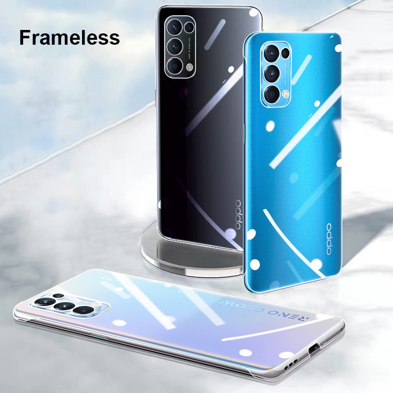 Ốp Điện Thoại PC Cứng Trong Suốt Siêu Mỏng Không Viền Chống Rơi Cho OPPO Reno 2 5 6 7 4 Pro K9 A55 A93 A93S K9X A72 R17 A11X
