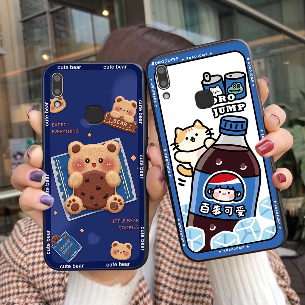 Ốp lưng Vivo Y91 / Y93 / Y95 in hình 3D GẤU cute be@r, soda, happy day cực hot ,thời thượng