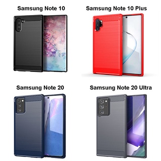 Ốp Lưng Sợi Cacbon Xước Nhiều Màu Cho Điện Thoại Samsung Galaxy Note 20 Ultra 10 Plus Note 8 9 7 FE S10 5G S8 Plus S9 Plus S10+ S9+ S8+