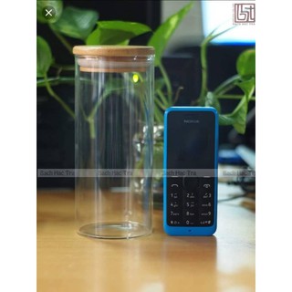 Lọ thủy tinh borosilicate nắp gỗ 1lit