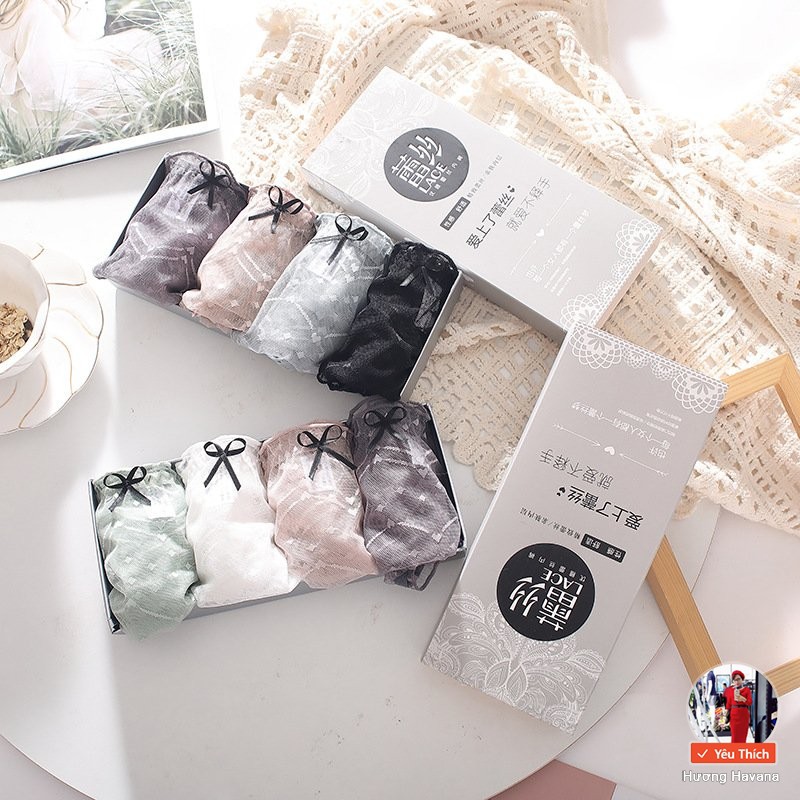  Quần lót ren nơ HAVANA xuyên thấu sexy- quần chip nữ freesize FLQ36 | BigBuy360 - bigbuy360.vn