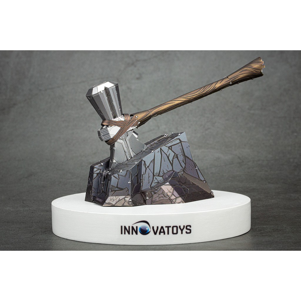Mô Hình Lắp Ghép 3d Kim Loại búa Mjolnir-SET VŨ KHÍ AVENGER