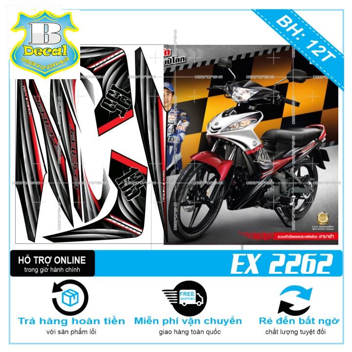 ( Quí khách vui lòng mang ra tiệm cho thợ dán ) Tem EX 2010 THÁI ĐỎ ĐEN 2262 [Bi Decal]