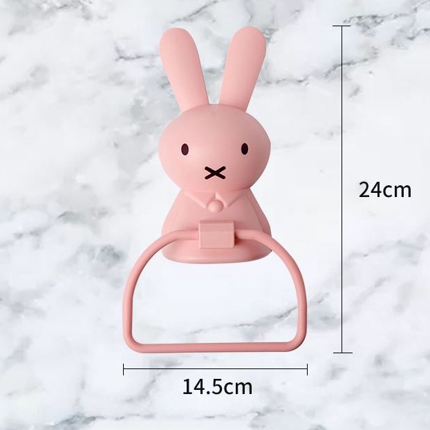 Giá treo khăn tắm XIAODUOJIAJU không cần khoan thiết kế phong cách hoạt hình xinh xắn 365