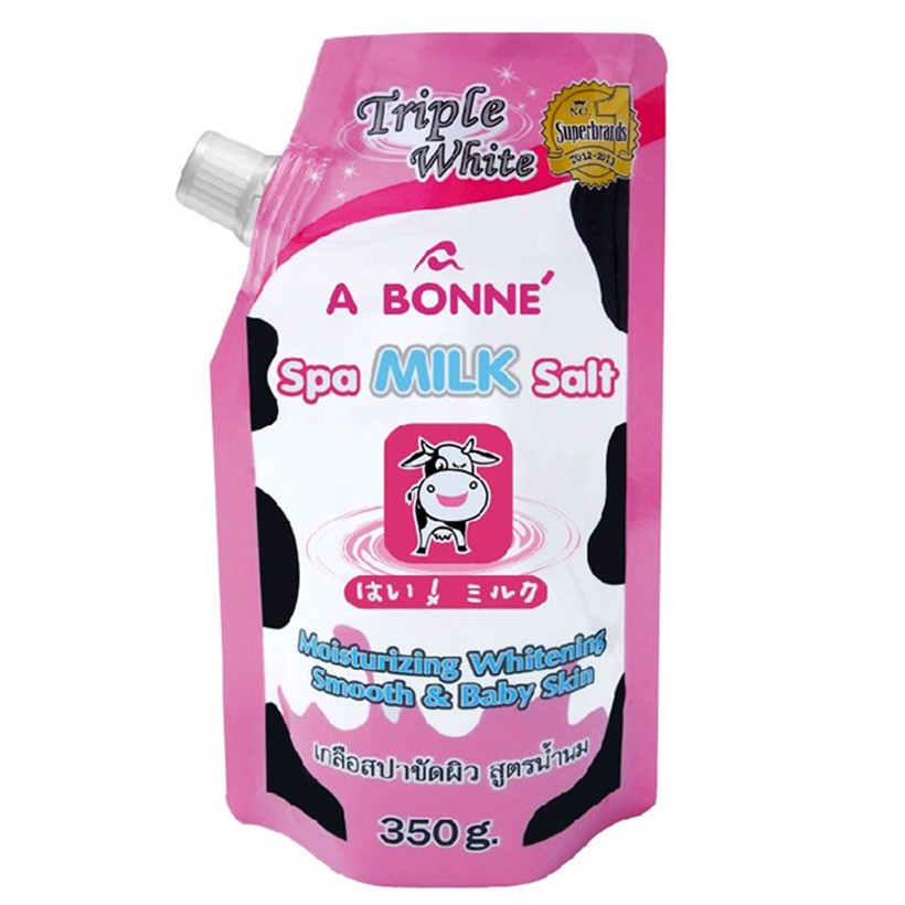 Muối tắm sửa bò A Bonne Spa Milk Salt sang mịn làn da tẩy da chết hang Thái Lan | BigBuy360 - bigbuy360.vn