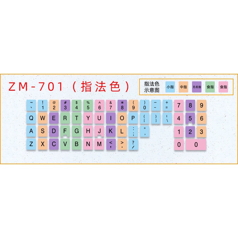 Miếng Dán Trang Trí Bàn Phím Máy Tính / Notebook Họa Tiết Chữ Tiếng Anh Hoạt Hình Dễ Thương