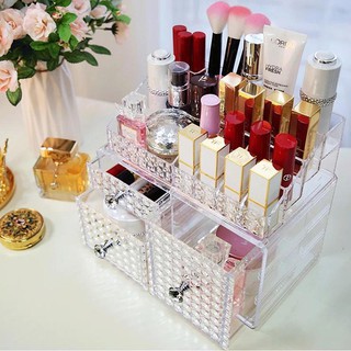 Hộp đựng mỹ phẩm bằng Acrylic trong suốt cỡ lớn tiện dụng