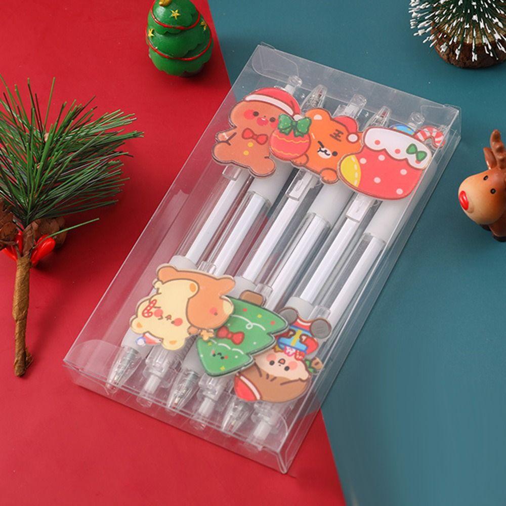 CHOOKEY Set 6 Bút Mực Gel Dạng Nhấn Tiện Dụng Cho Học Sinh