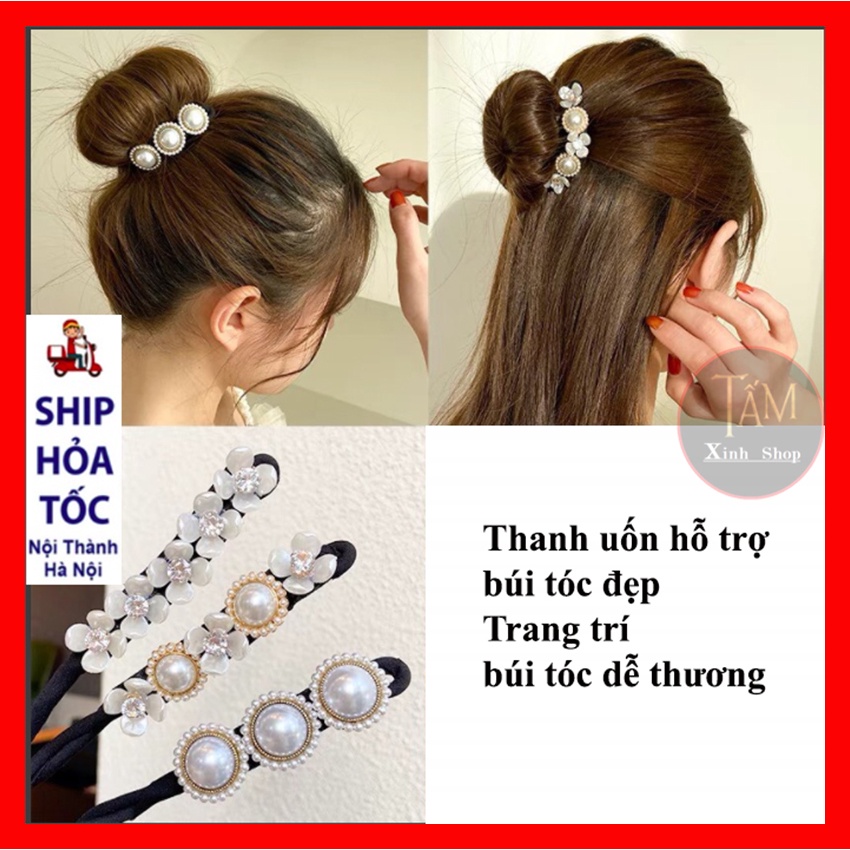 Thanh dây cuốn hỗ trợ búi tóc đơn giản và trang trí búi tóc đẹp dễ thương - THANH DÂY CUỐN HOA TẠO KIỂU