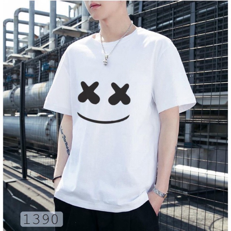 Áo thun nam nữ  tay lỡ unisex form rộng Mặt Cười Hàn Quốc Siêu Đẹp Màu Đen áo phông basic tee mùa hè A55 | BigBuy360 - bigbuy360.vn